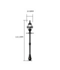 Victorian Outdoor Globe Lamp Post Cast Iron 140cm