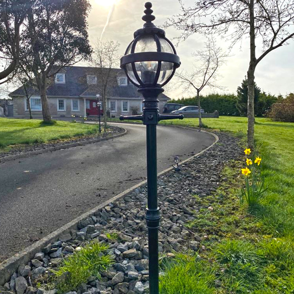 Victorian Outdoor Globe Lamp Post Cast Iron 140cm