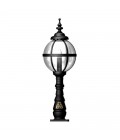 Victorian Outdoor Globe Bollard Light Cast Iron 110cm