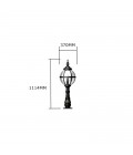 Victorian Outdoor Globe Bollard Light Cast Iron 110cm