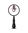 Copper Outdoor Railway Style Bollard Light Cast Iron 75cm