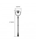 Classic Outdoor Railway Style Lamp Post Cast Iron 273cm