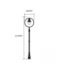 Copper Outdoor Railway Style Lamp Post Cast Iron 243cm