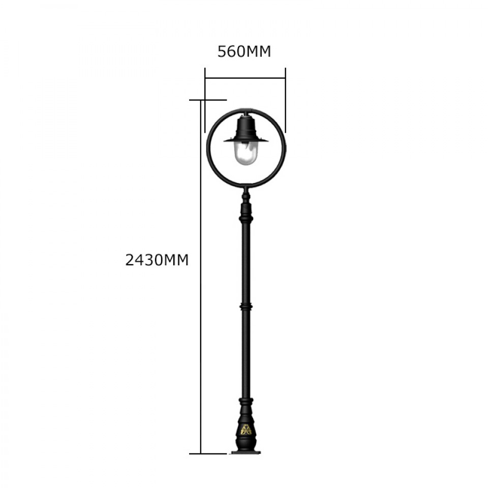 Copper Outdoor Railway Style Lamp Post Cast Iron 243cm