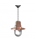 Copper Outdoor Railway Style Ceiling Light With Chain Galvanised Steel 33cm