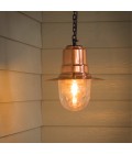 Copper Outdoor Railway Style Ceiling Light With Chain Galvanised Steel 33cm