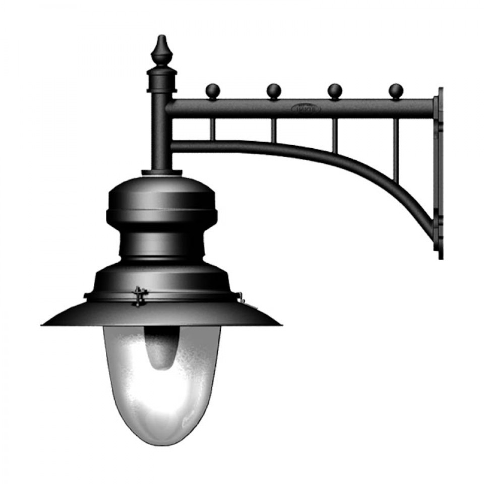 Classical Outdoor Large Railway Style Wall Light Cast Iron 80cm