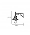 Classical Outdoor Large Railway Style Wall Light Cast Iron 80cm