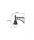 Classic Outdoor Railway Style Wall Light Cast Iron 62cm