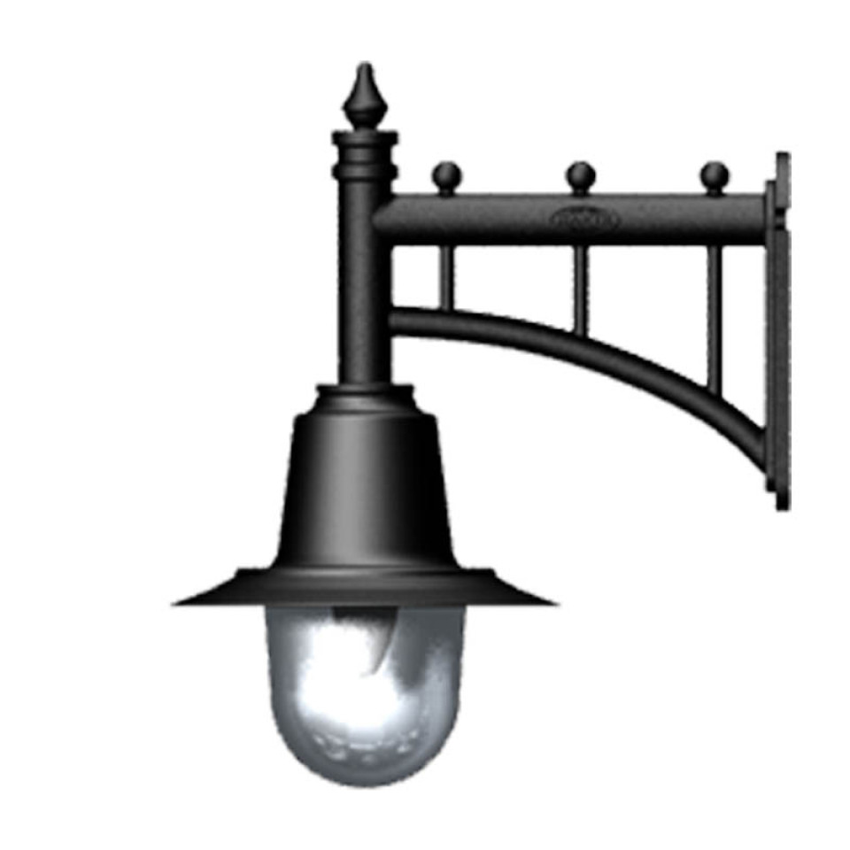 Classic Outdoor Railway Style Wall Light Cast Iron 37cm