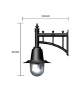 Classic Outdoor Railway Style Wall Light Cast Iron 37cm