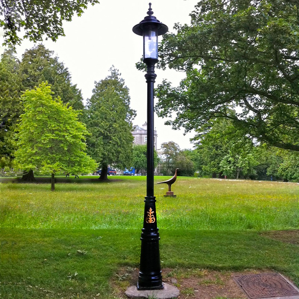 Georgian Style Outdoor Lamp Post Cast Iron 35cm