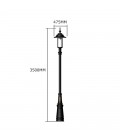 Georgian Style Outdoor Lamp Post Cast Iron 35cm