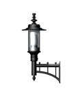 Georgian Style Outdoor Wall Light Cast Iron 58cm