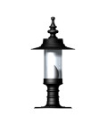 Georgian Outdoor Pedestal Light for Flat Piers Cast Iron 65cm