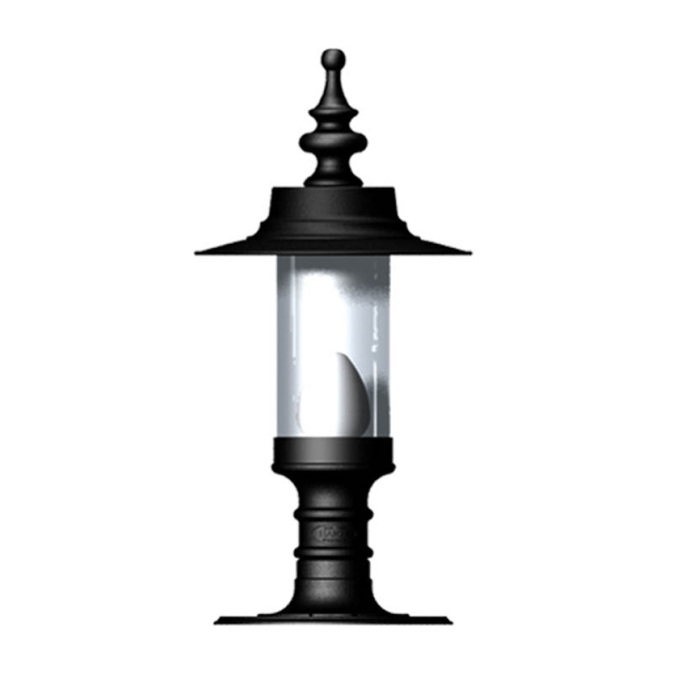 Georgian Outdoor Pedestal Light for Flat Piers Cast Iron 65cm