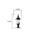 Georgian Outdoor Pedestal Light for Flat Piers Cast Iron 65cm