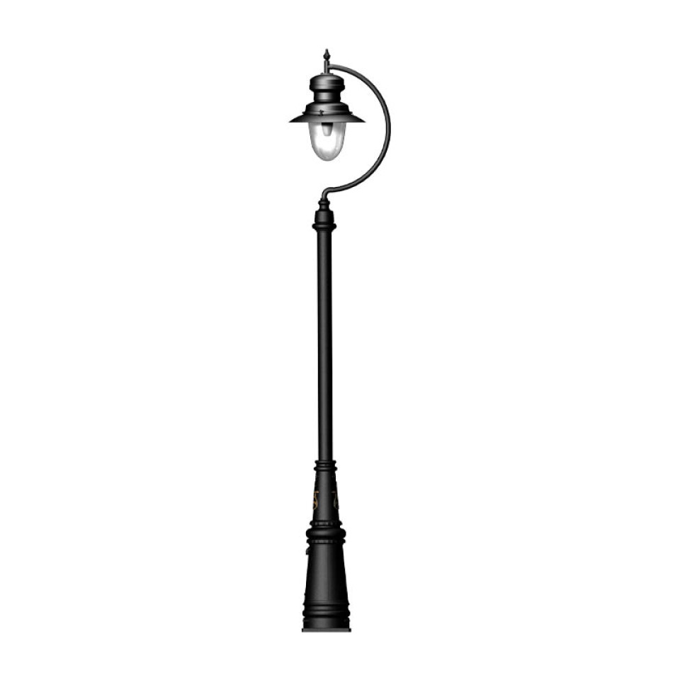 Vintage Outdoor Tear Drop Lamp Post Cast Iron 370cm