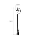 Vintage Outdoor Tear Drop Lamp Post Cast Iron 370cm