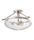 Belle 3 light semi-flush plafond polished nickel 43.1cm