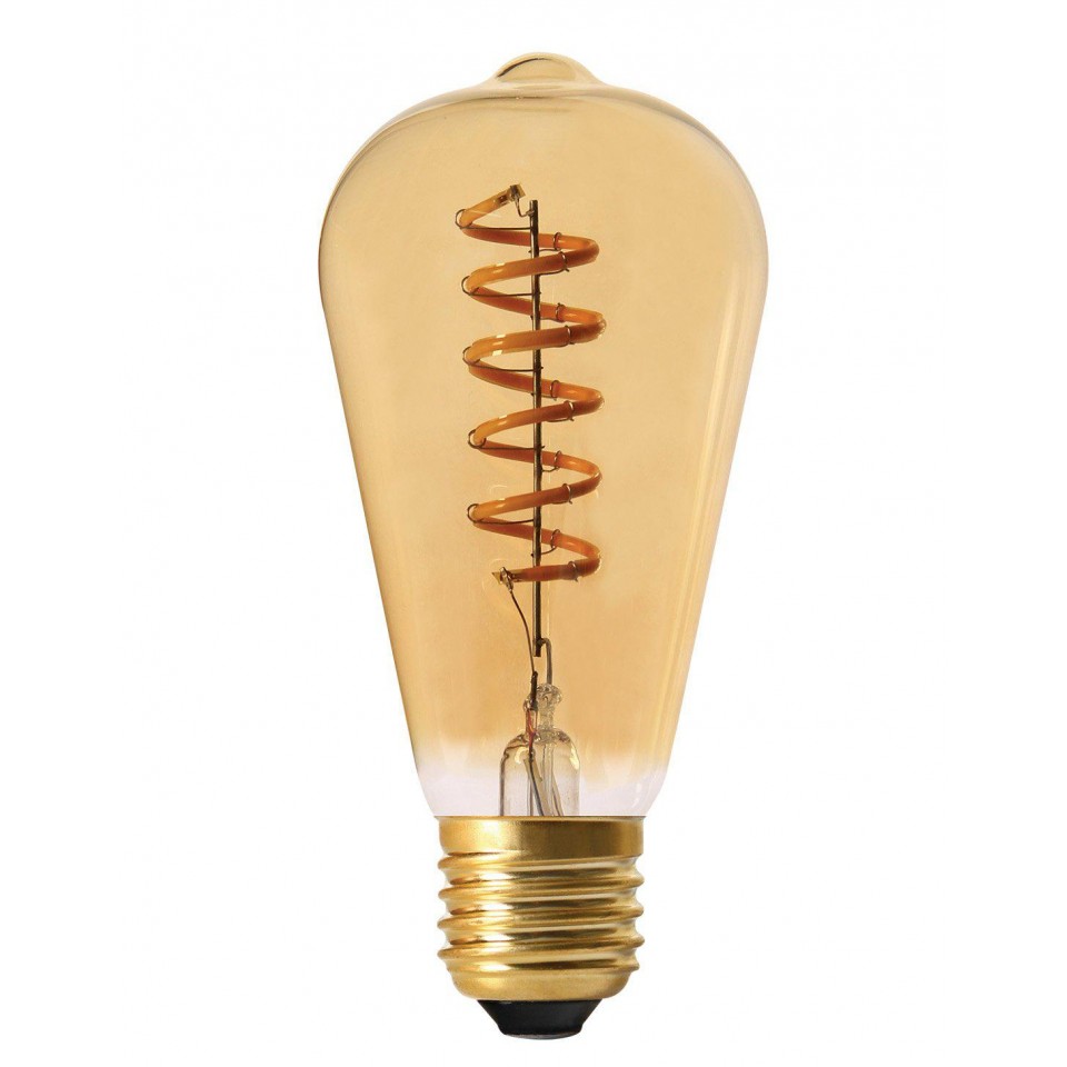 Elect Spiral LED Fil Edison Gold 64mm