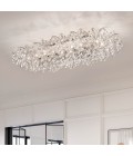 Aqaba PL 16/155/37 OV flush ceiling light gold/chrome/crystal 155 cm