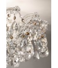 Aqaba PL 16/155/37 OV flush ceiling light gold/chrome/crystal 155 cm