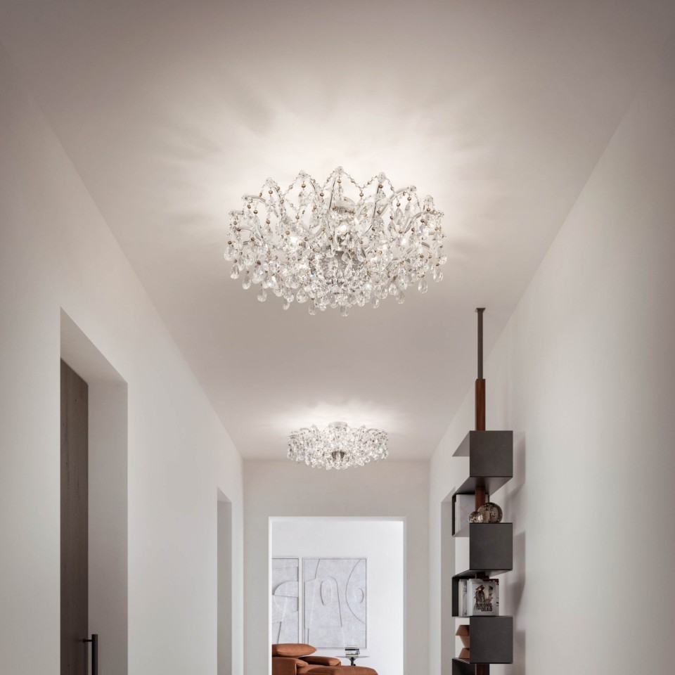 Aqaba PL 5/82/36 plafond Guld/Krom/Kristall 82 cm