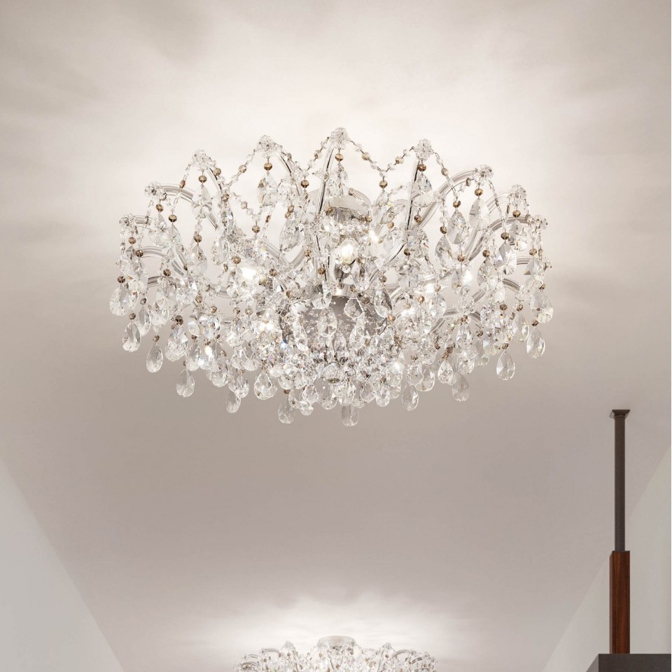 Aqaba PL 5/82/36 plafond Guld/Krom/Kristall 82 cm