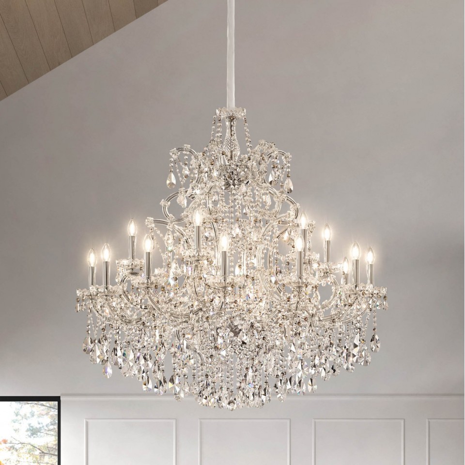 Aqaba S 18/120/115 chandelier gold/chrome/crystal 120 cm