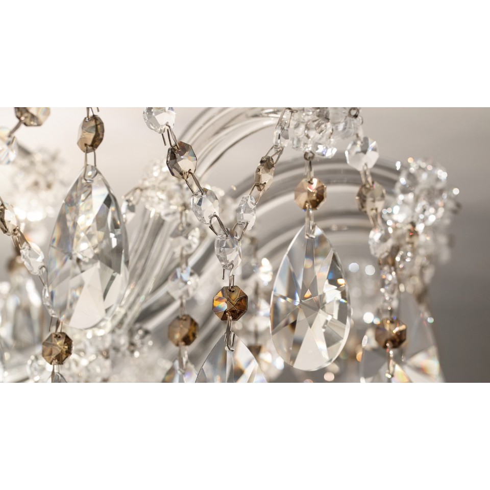 Aqaba PL 5/82/36 flush ceiling light gold/chrome/crystal 82 cm