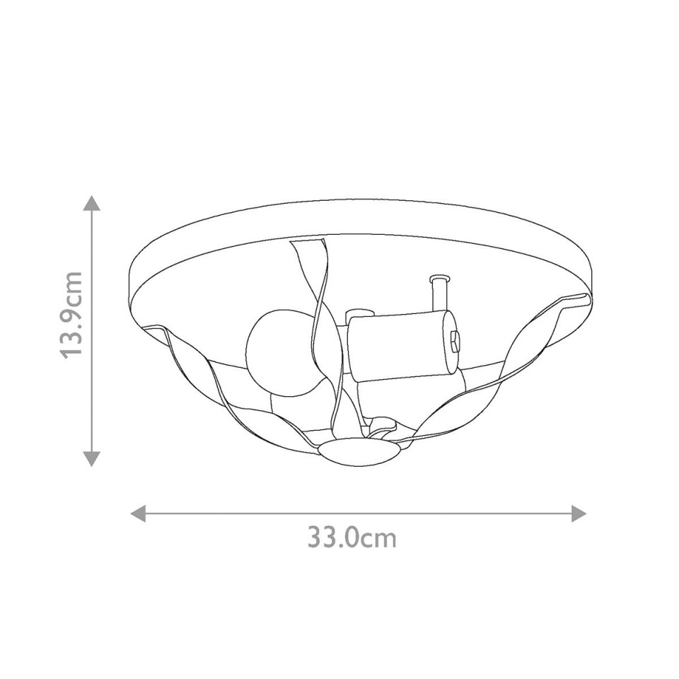 Bradbury 2 plafond askgrå 33cm