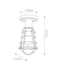 Mixon1 semi-flush plafond borstad mässing 27.1cm