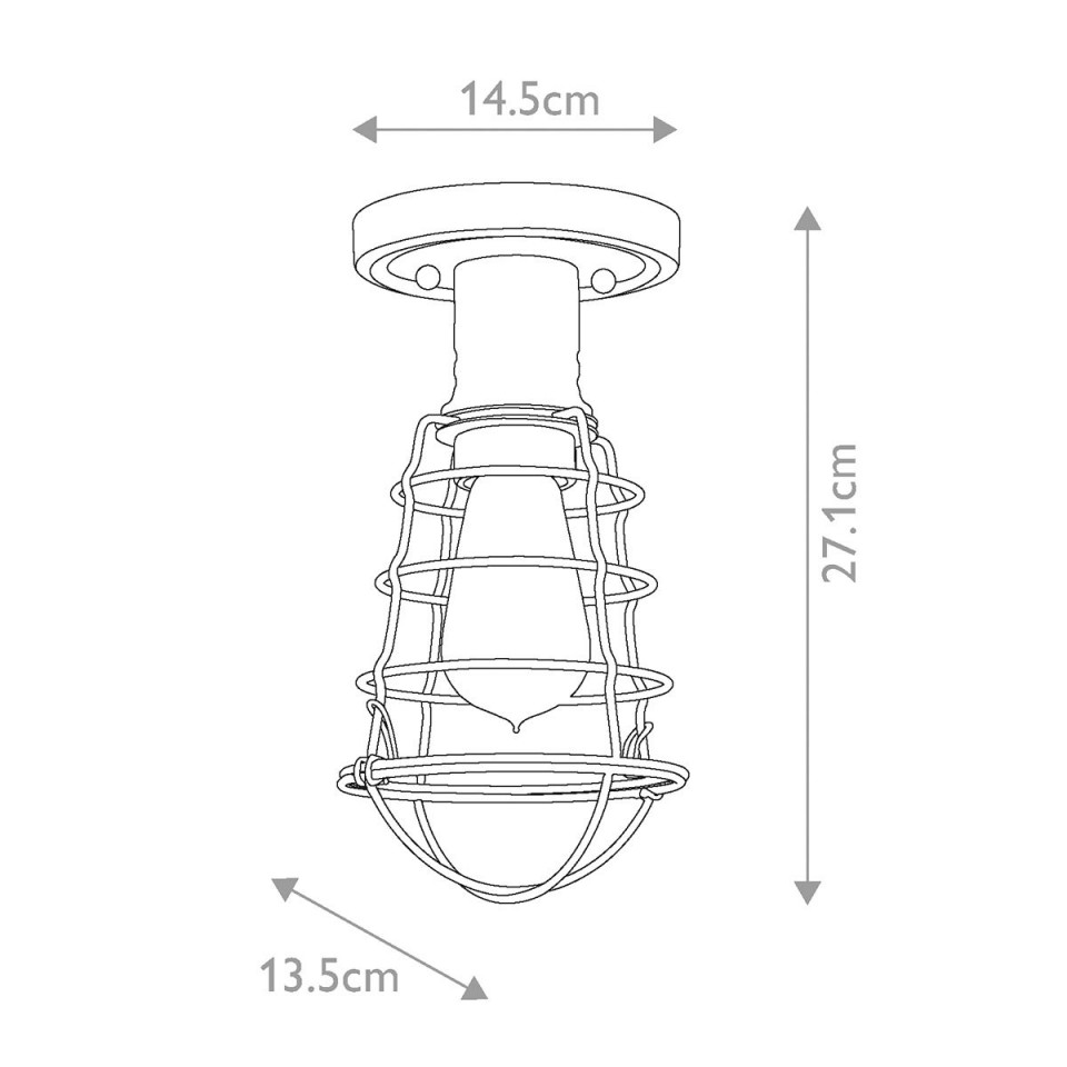 Mixon1 semi-flush plafond borstad mässing 27.1cm