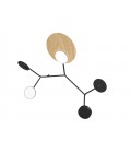 Ballon C Wall Lamp Black/White/Oak/Walnut 74cm