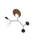 Ballon C Wall Lamp Black/White/Oak/Walnut 74cm