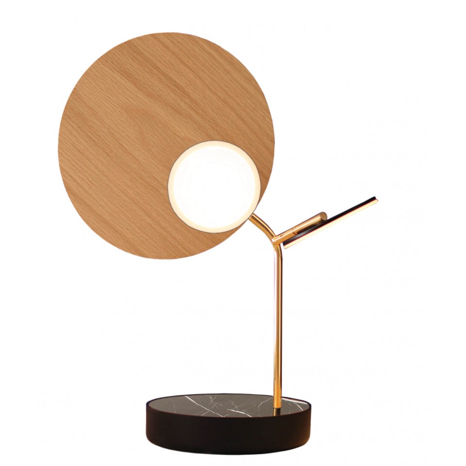 Ballon Table Lamp Black/White/Oak/Walnut 43cm