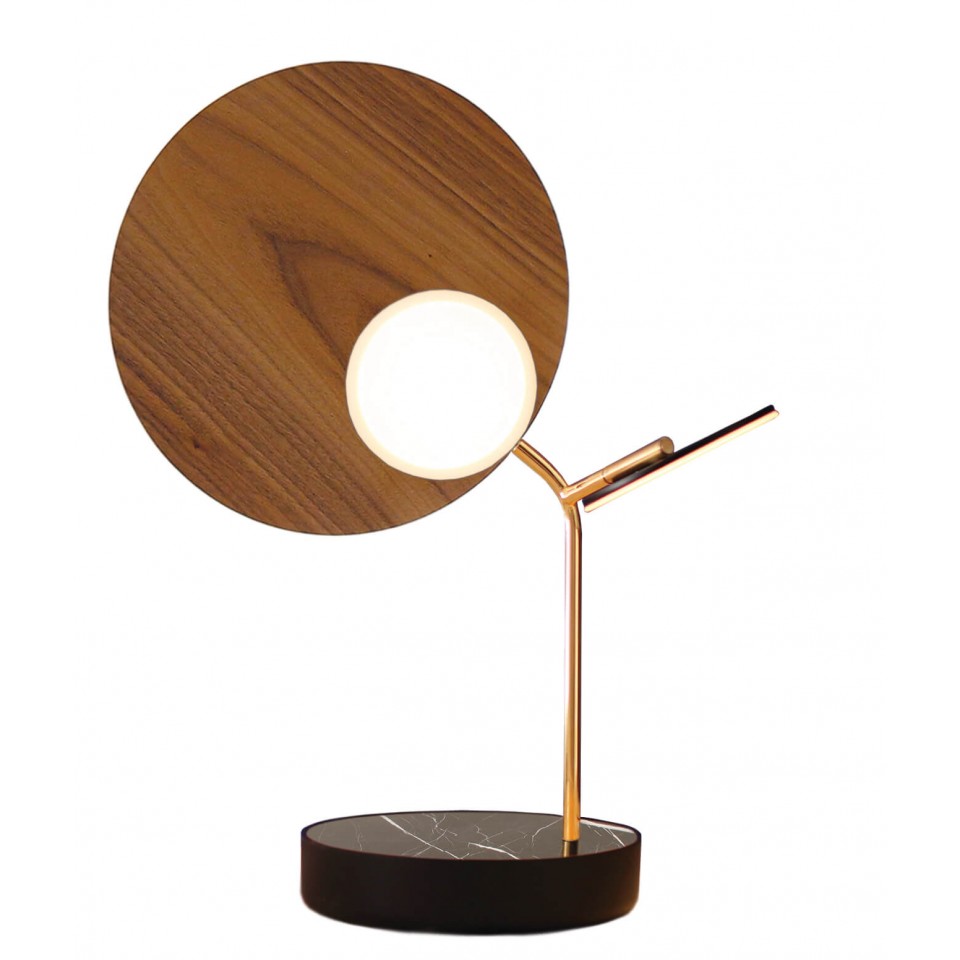 Ballon Table Lamp Black/White/Oak/Walnut 43cm