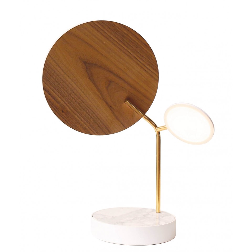 Ballon Table Lamp Black/White/Oak/Walnut 43cm