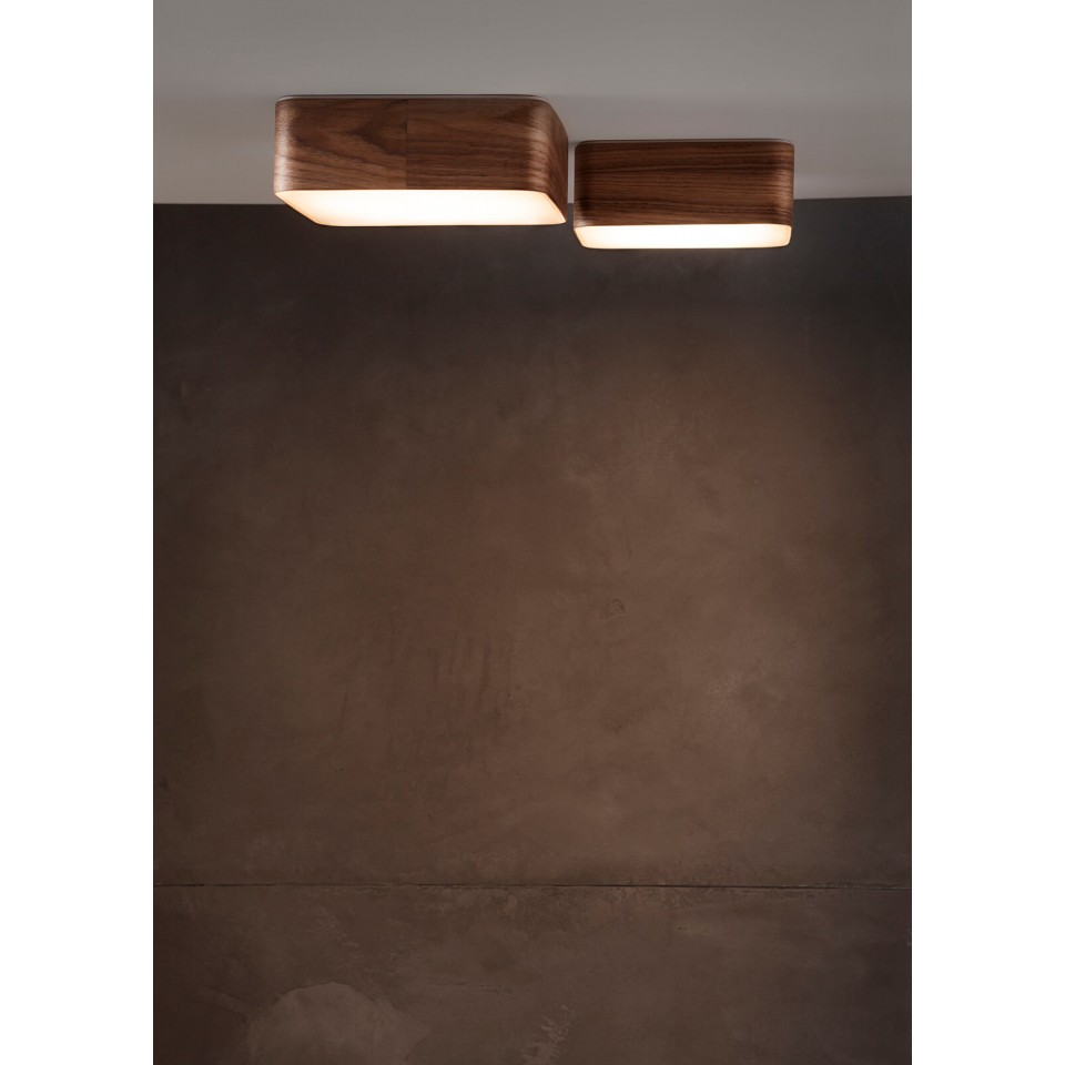 Cube Wall/Ceiling Lamp Oak/Walnut 16.5-50cm