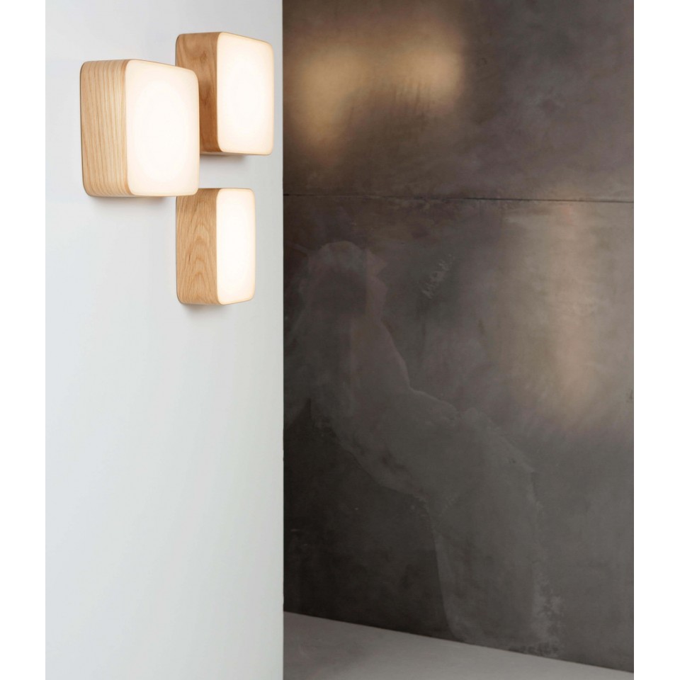 Cube Wall/Ceiling Lamp Oak/Walnut 16.5-50cm