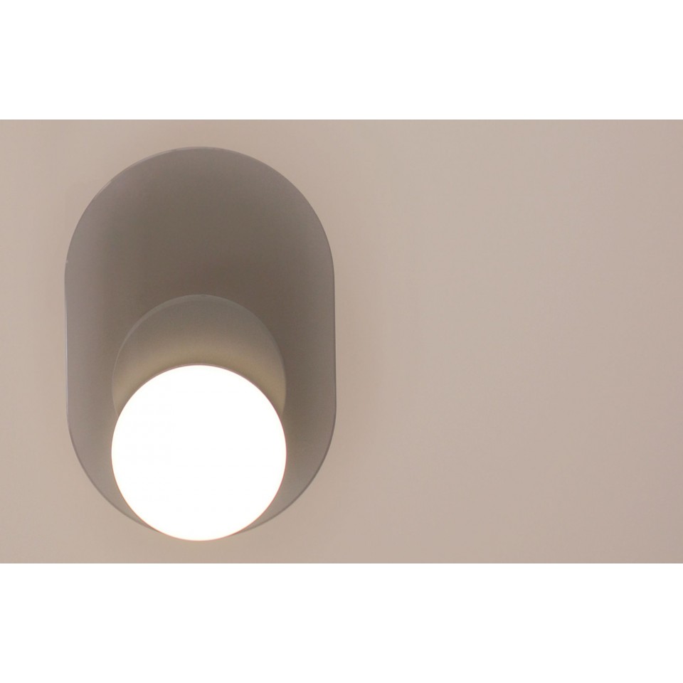 Dot 03 vägglampa vit/svart/ek/valnöt 25cm