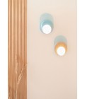 Dot 04 vägglampa vit/svart/ek/valnöt 25cm