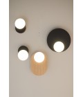 Dot 05 vägglampa vit/svart/ek/valnöt 25cm