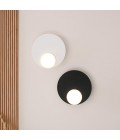 Dot 05 vägglampa vit/svart/ek/valnöt 25cm