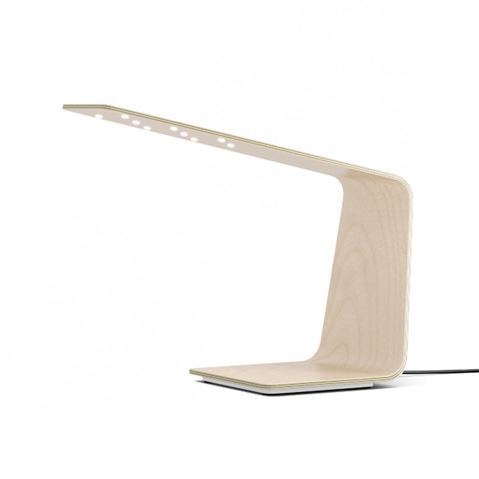 Led1 Desk Lamp Oak/Walnut/Birch 30cm