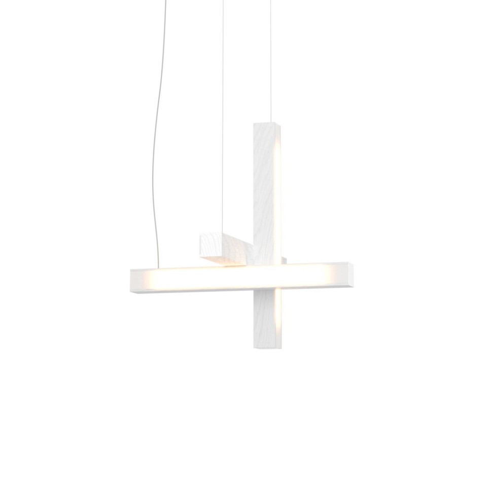 Led40 Cross Ceiling Lamp Oak/Walnut/Ash 40cm