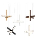 Led40 Cross Ceiling Lamp Oak/Walnut/Ash 40cm