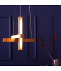 Led40 Cross Ceiling Lamp Oak/Walnut/Ash 40cm