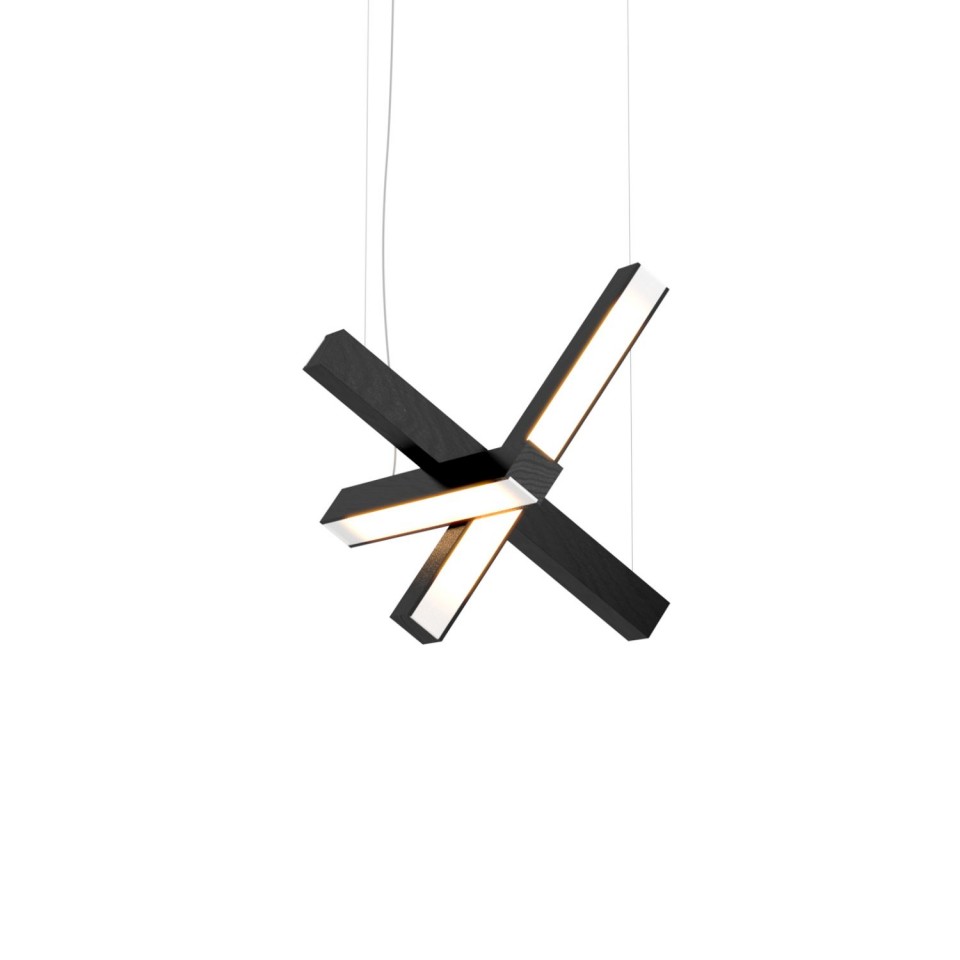 Led40 Cross Ceiling Lamp Oak/Walnut/Ash 40cm